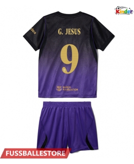 Günstige Barcelona Gabriel Jesus #9 Auswärts Trikotsatzt Kinder 2026-27 Kurzarm (+ Kurze Hosen)